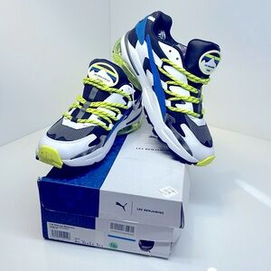 PUMA cell aliens les benjamins men’s sneakers / size 9.5 white dark shadow